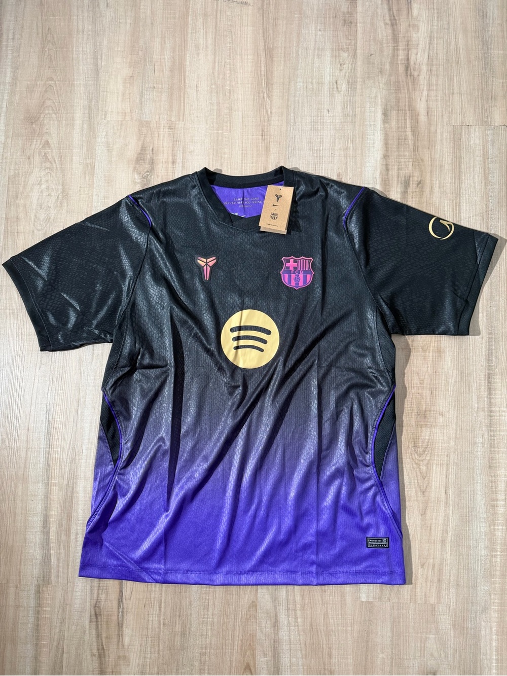 FC Barcelona Kids Gradient Black to Purple Jersey with Gold Accents